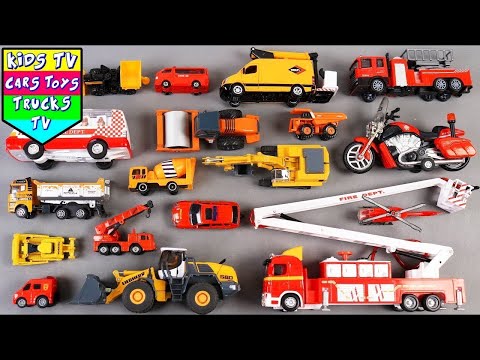 Learn About Fire & Construction Vehicles for Kids + More Emergency Vehicles