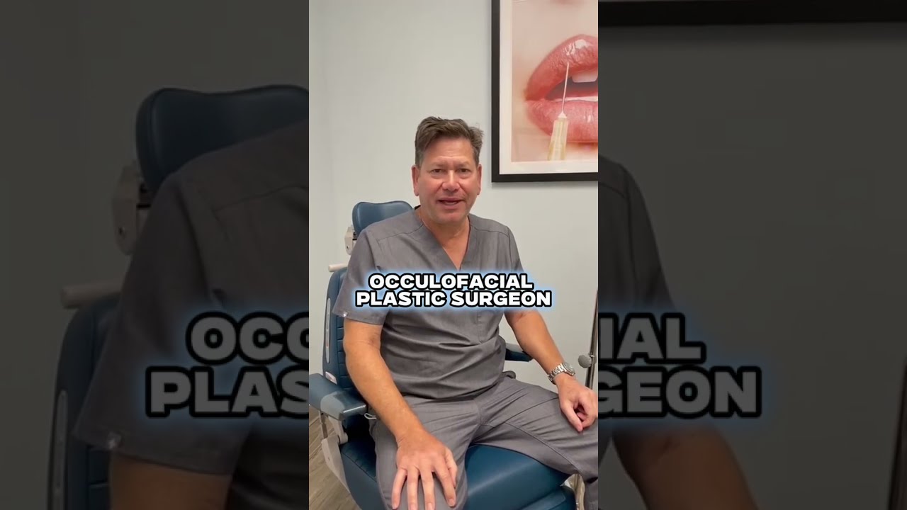 Occulofacial plastic surgeon in consultation office