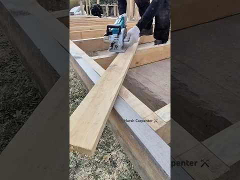 Quickly Sawed Braces in a Frame Wall With a Makita Hypoid Circular Saw