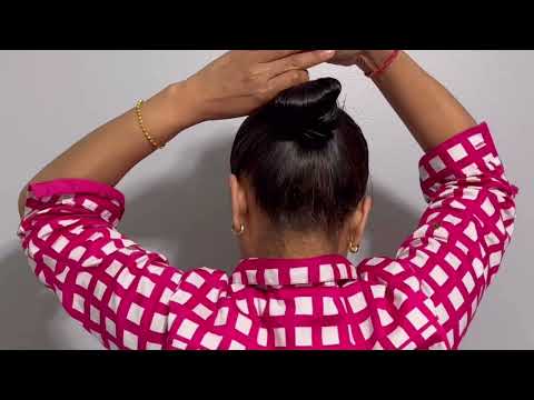 Quick & elegant sleek bun hairstyle for summer