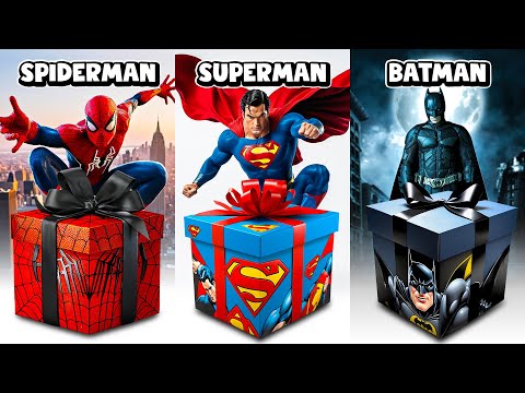 Choose Your Gift! 🎁 Spiderman, Superman or Batman 🕷️❤️🦸‍♂️💙🦇🖤