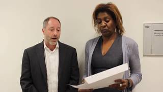 Delivering a letter to Gov. Malloy at the DGA