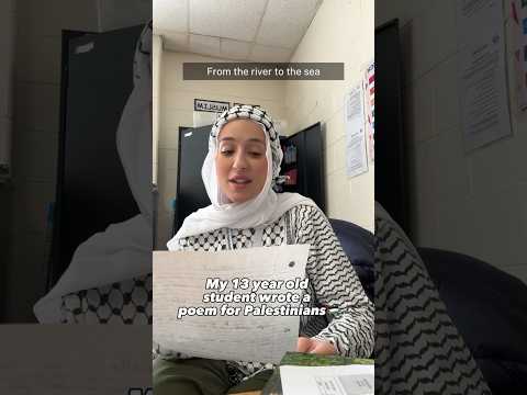13 year old student wrote a poem for Palestinian | Reverted Muslims | #Peace