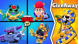 Egg Pam 😳?! All New Skins from Brawl Talk #PharaollieGiveaway #BrawlTalk