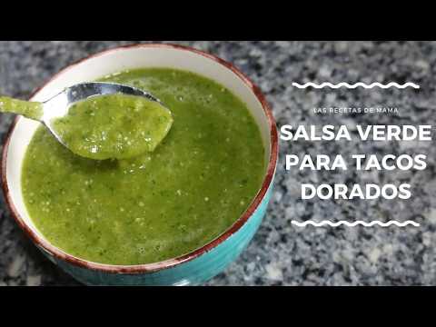 SALSA VERDE PARA TACOS DORADOS | SALSA DE TOMATILLO