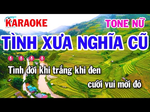 Karaoke Tình Xưa Nghĩa Cũ | Nhạc Sống Tone Nữ | Karaoke Đồng Sen