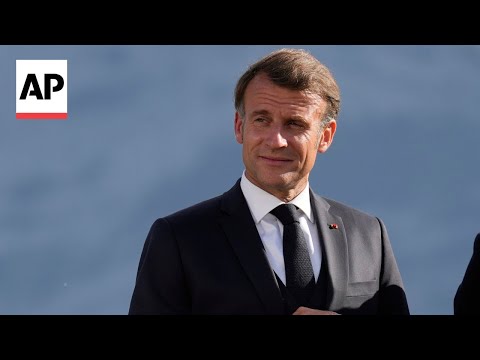 YouTube video thumbnail: Macron Says US Plays Key Role in de-Escalating Israel and Iran Conflict