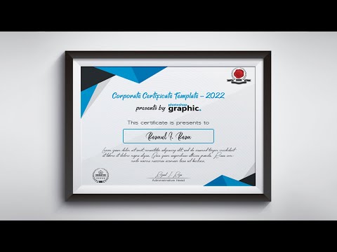 Modern Certificate Template Design - Photoshop Tutorial