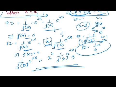 PI for e^ax II Non Homogeneous Higher Order Differential Equation II Numerical (P2)