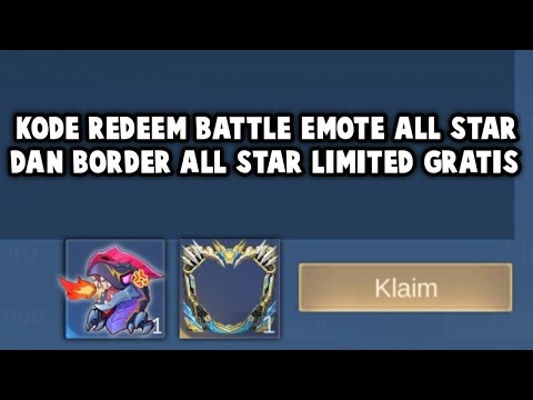 KODE REDEEM BATTLE EMOTE ALL STAR LIMITED GRATIS & BORDER LIMITED ! BOCORAN EVENT ALL STAR 27 JUNI
