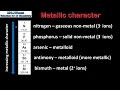 Metallic Character and Periodic Trends