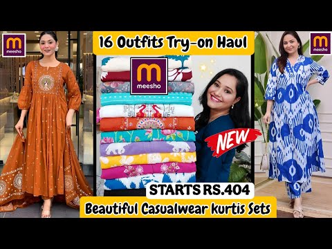 Meesho kurtis,kurti Sets✨️STARTS RS.404✨️Party/Dailywear kurtis, kurta Sets,Dresses Haul✨️#meesho