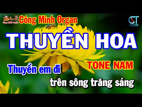 Karaoke Thuyền Hoa Tone Nam (Em) | Nhạc Sống Đám Cưới Miền Tây