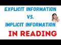 Identifying Implicit and Explicit Information