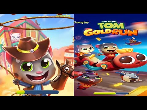 Talking Tom Gold Run old version VS Chasing for Snakes 2025 Talking Tom VS Cowboy Tom Wild West