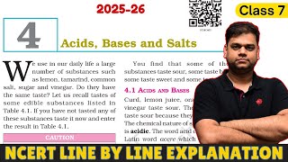 Acids, Bases and Salts - Class 7 Science Chapter 4 | 2025-26 Session | Full Chapter