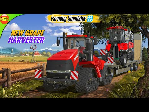 New Grapes Harvester in the Update | Farming Simulator 23 Gameplay
