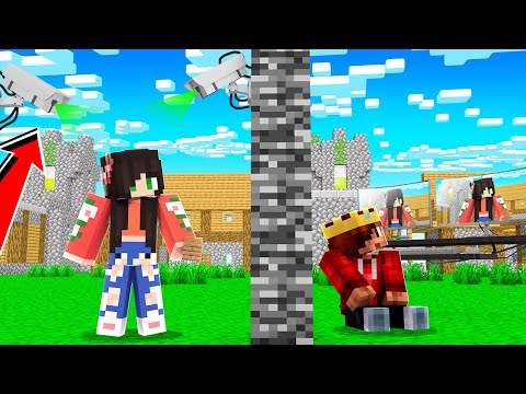 TROLLEI ELA COM CÂMERAS DE SEGURANÇA NA BATALHA DE CONSTRUÇÃO NO MINECRAFT