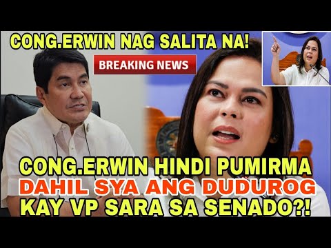 VP SARA DUTERTE KABAHAN KANA KAY CONG ERWIN TULFO SA SENADO!