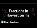 Simplifying Fractions to Lowest Terms