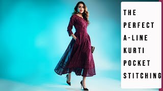Simple A-line Kurti with Pocket stitching | EMODE |