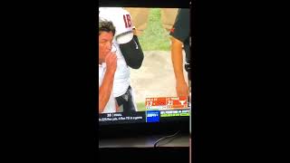 Football funny moment guy itches nuts
