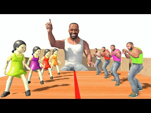 Tiny Colourful Squid Game Doll VS Tiny Colourful Franklin | INDIAN BIKE DRIVING 3D