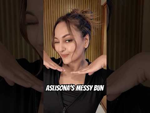 AsliSona's messy bun trick!