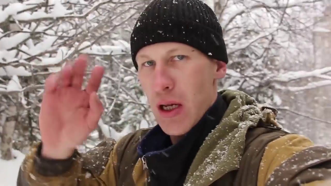 Один в лесу, ночевка зимой, зимняя тайга, поход в лес, зимовья, поход с экипирус