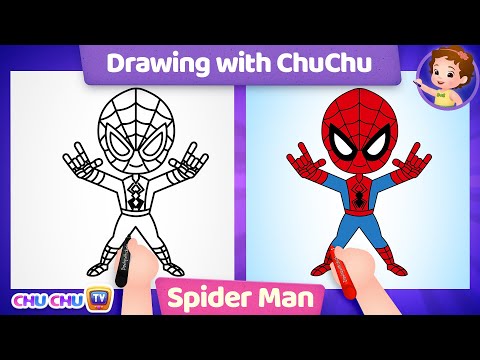 How to Draw Spider-Man - More Drawings with ChuChu - ChuChu TV Drawing Lessons for Kids