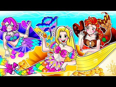 [🐾paper diy🐾] Rich vs Poor Princess Rapunzel and Elsa Barbie Dress Up Contest - Rapunzel Compilation