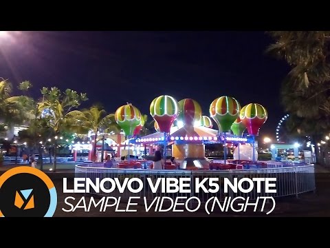 (ENGLISH) Lenovo VIBE K5 Note Review - Sample Video (Night)