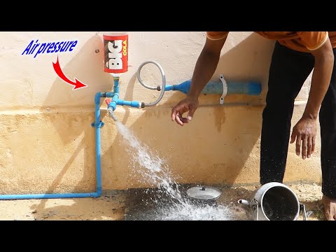 I turn PVC pipe into a water pump at home free no need electricity power