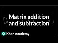 Matrix Addition and Subtraction Concepts