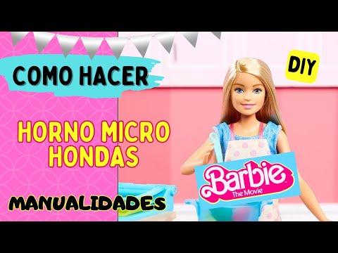 Como hacer HORNO MICRO HONDAS para Barbie reciclando caja de carton