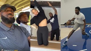 LeBron golfs with Bronny and does Pilates with Savannah! Bronny handles workout