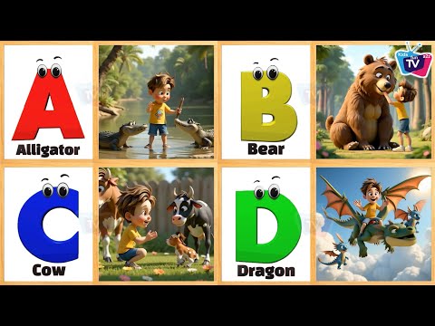 Animal ABC Song for Kids | Nursery Rhymes for Kids @Kidsfuna2zTV