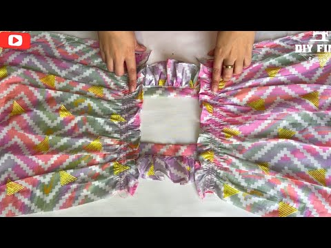 How to stitch Ruffle shoulder strap Baby Frock || Baby Frock || Sewing ideas