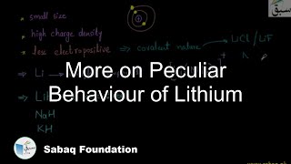 More on Peculiar Behaviour of Lithium