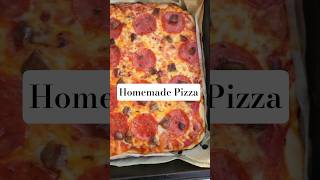 This homemade pizza was so good! #homemadepizza #pizzafromscratch #pizza #easyrecipe #easybakingidea