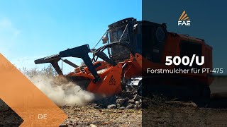 Video - FAE PT-475 - Raupenfahrzeug und Forstmulcher 500/U bei Arbeiten zur Bereinigung einer Mandelplantage