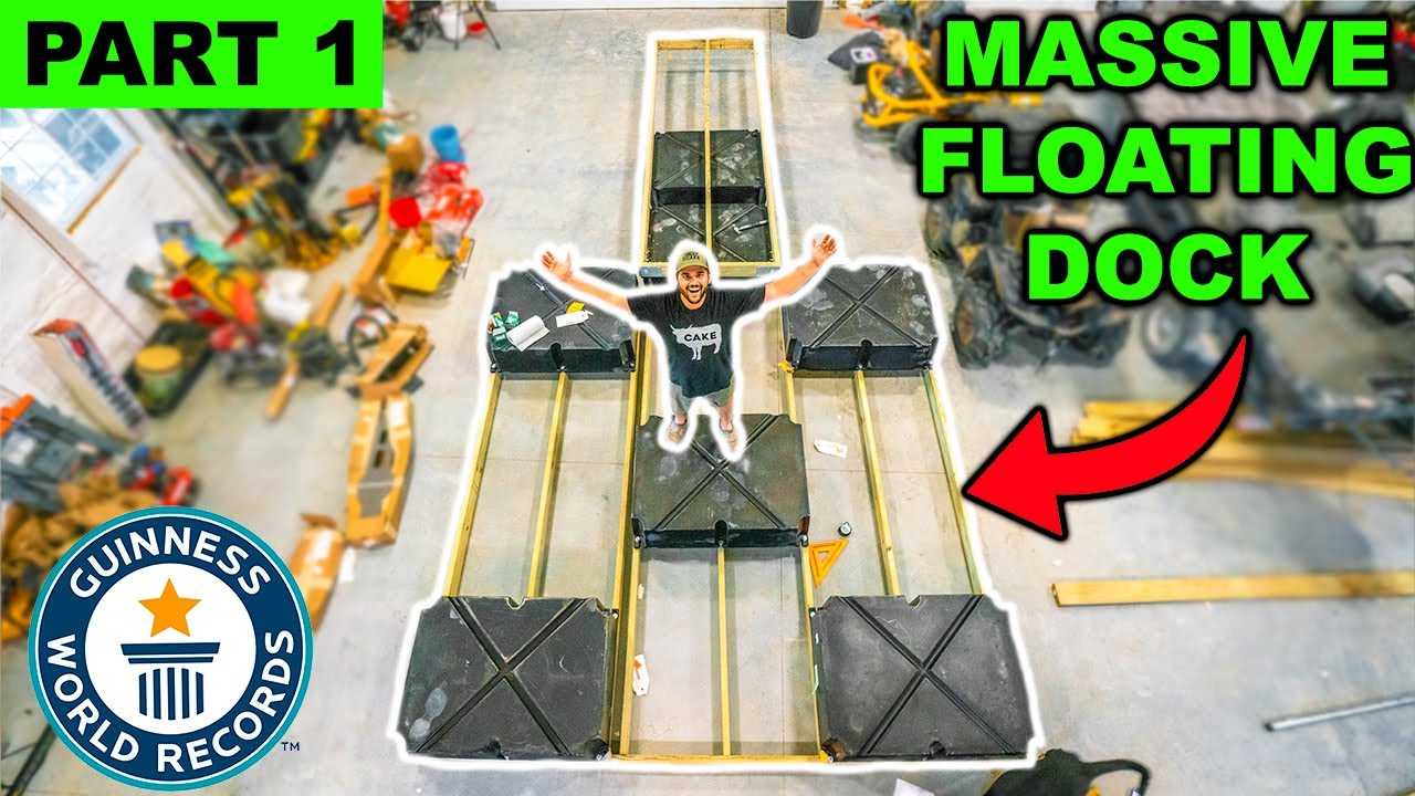 Building a GIANT DIY FLOATING DOCK for My BACKYARD POND! (Part 1)