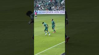 #werderbremen Spieler Njinmah und Mbangula machen sich intensiv i. d. Halbzeit warm💚🤍#subscribe