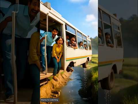 Indian Army baby saves bus from falling into ditch 😭 #ai #baby