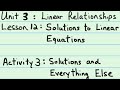 Understanding Linear Equations and Solutions