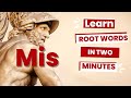 Exploring the Mis- Prefix in English Vocabulary
