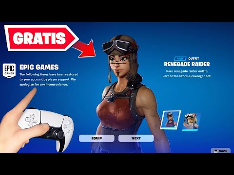 ¡GRATIS! Como CONSEGUIR la SKIN *RENEGADE RAIDER* GRATIS en FORTNITE! ✅