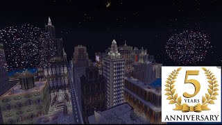 Celebrating 5 years of Gotham City Minecraft Building