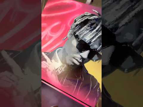 Juice Wrld Tribute Spray Paint Art