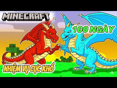 100 Ngày Biến Thành Rồng Và Làm Những Nhiệm Vụ Cực Khó Trong Minecraft Siêu Bánh Cuốn 💀 | Chibi MC